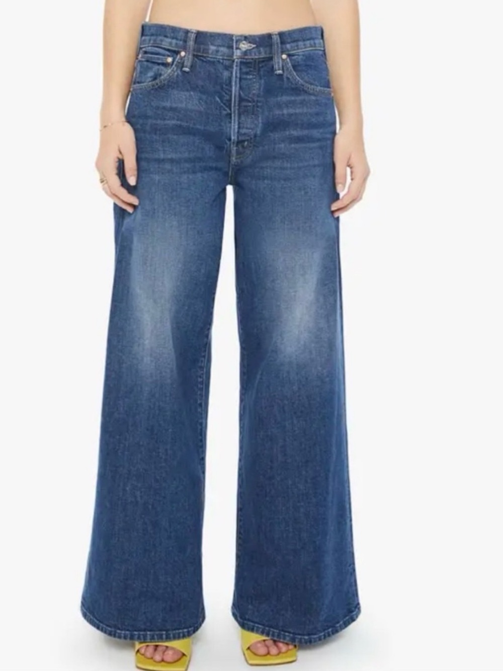Mother Superior Lil Ditcher Roller Sneak Cannonball Wide Leg Jeans NWT Sz 31